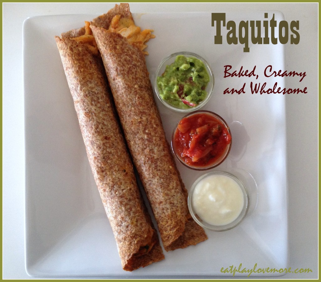taquitos - baked, creamy and wholesome (GF)