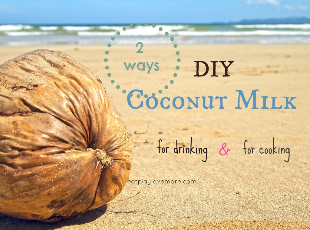 DIY coconut milk 2 ways (for cooking and drinking)
