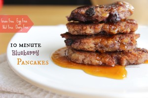 Delicious 10 minute pancakes #grainfree, #eggfree, #dairyfree, #nutfree, #AIP