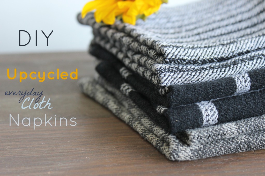 Easy DIY Upcycled Cloth Napkins #DIY