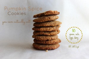 Pumpkin Spice Cookies You Can Actually Eat! #paleo, #AIP, #GAPS, #GF, #V
