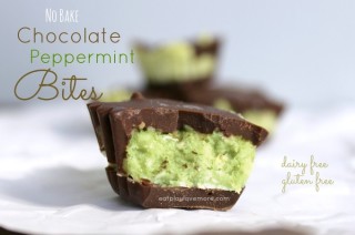 No Bake Chocolate Peppermint Bites #dairyfree and #glutenfree